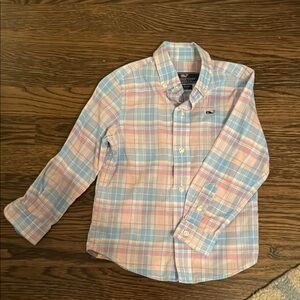 Vineyard Vines pastel plaid shirt